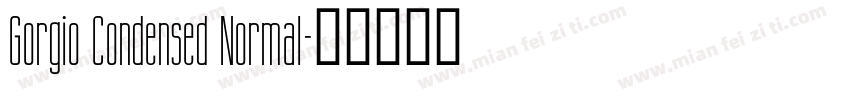 Gorgio Condensed Normal字体转换